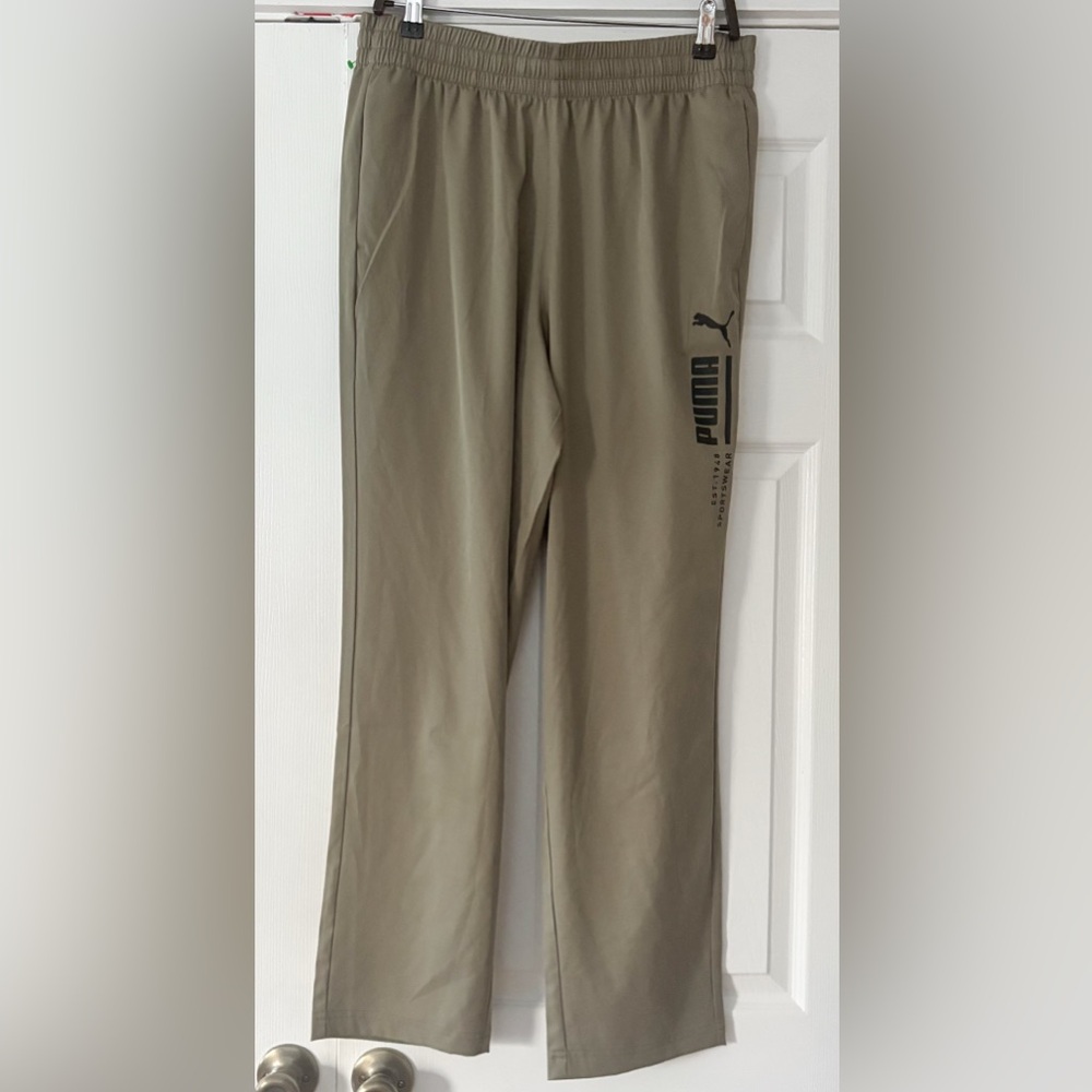 PUMA Lined Up‎ Woven Pants Tan Size Large NWT